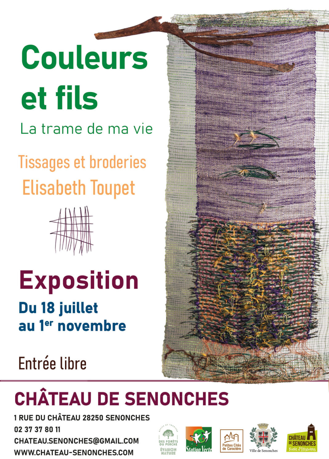 Exposition Couleurs et fils la trame de ma vie Senonches