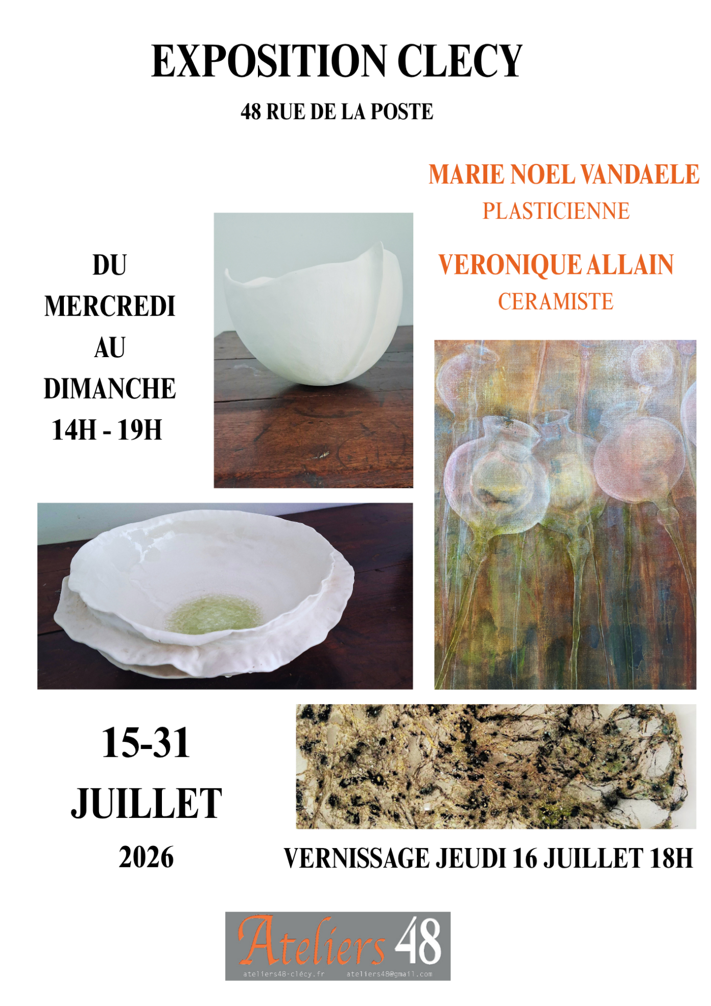 Exposition croisée aux Ateliers 48  Clécy