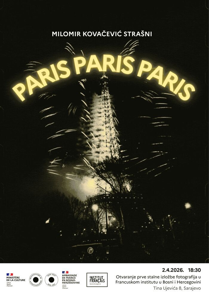 Exposition de Milomir Kovacevic Strasni, « Paris, Paris, Paris », Institut français de Bosnie – Herzégovine, Sarajevo