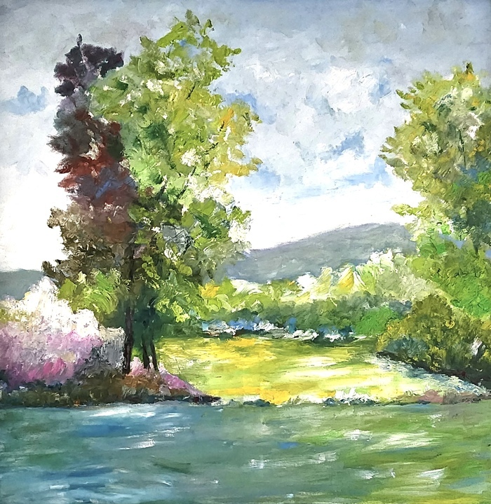 Exposition de peinture de Dominique Bertrand, La Cheminée Tournante, Anneville-Ambourville
