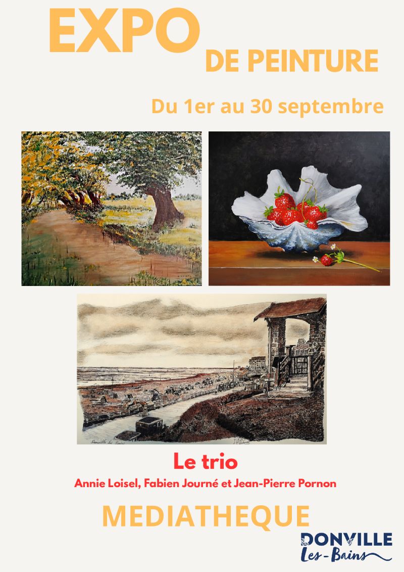 Exposition de peinture Le Trio  Donville-les-Bains