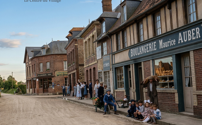 Exposition de photographies anciennes restaurées et colorisées, Place de l’église, Sainte-Marguerite-sur-Duclair