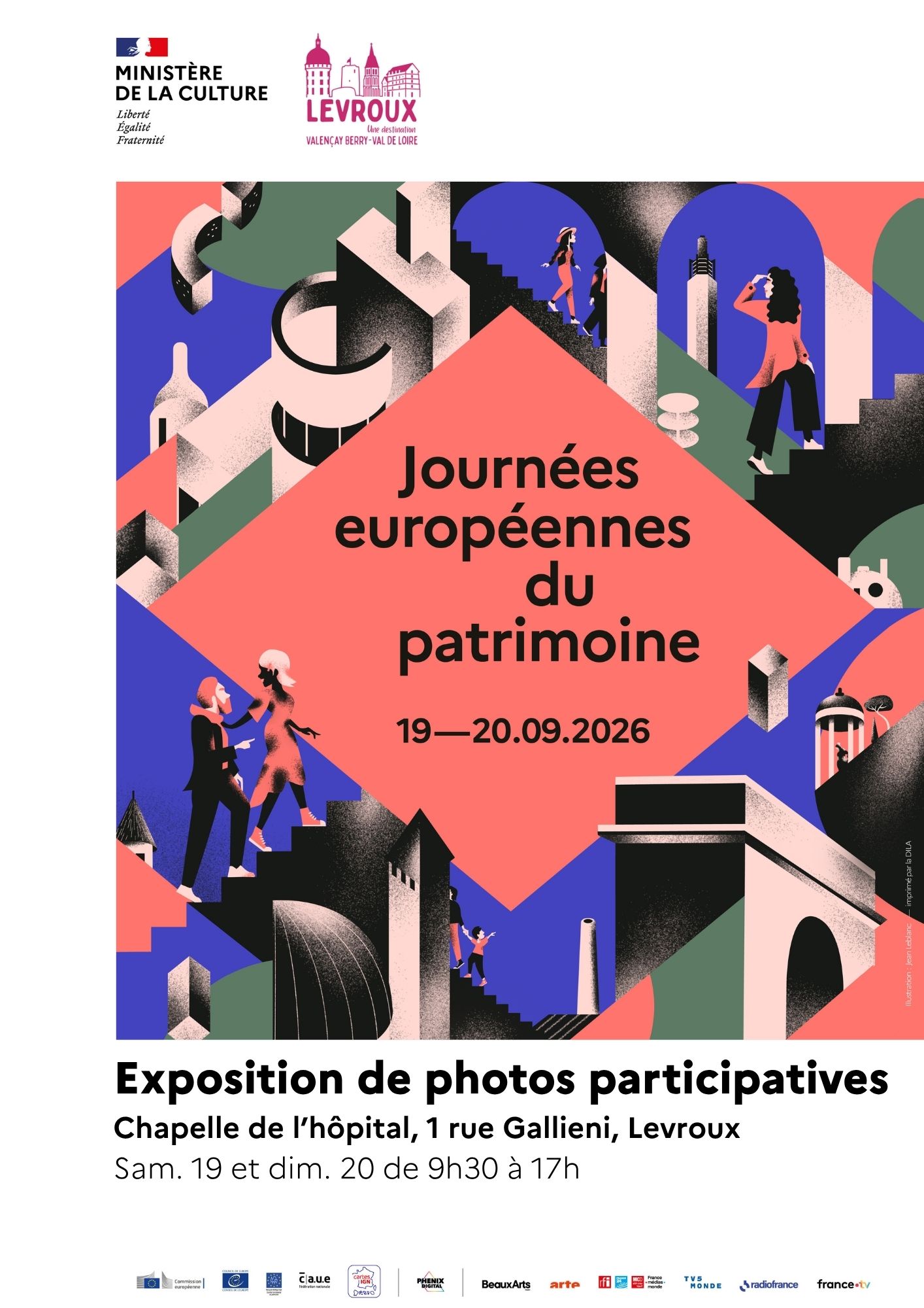 Exposition de photos participatives JEP 2026 1 Rue Gallieni Levroux 2026-09-19