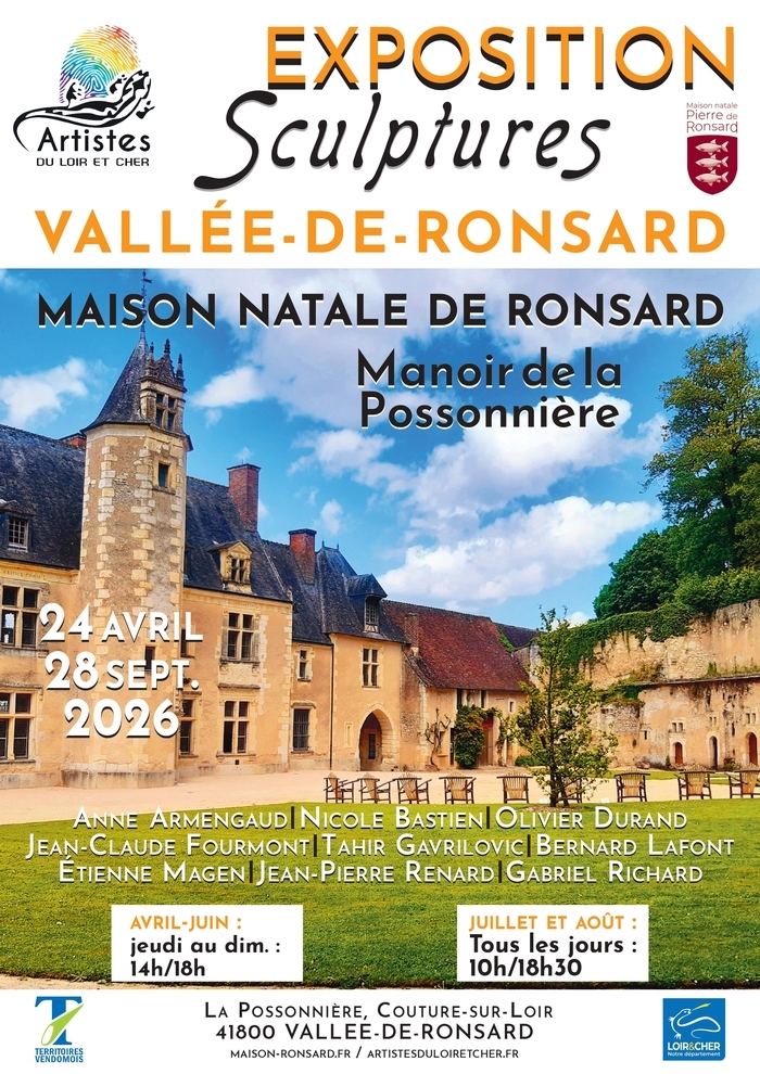Exposition de sculptures des Artistes du Loir-et-Cher, Manoir de la Possonnière, Couture-sur-Loir