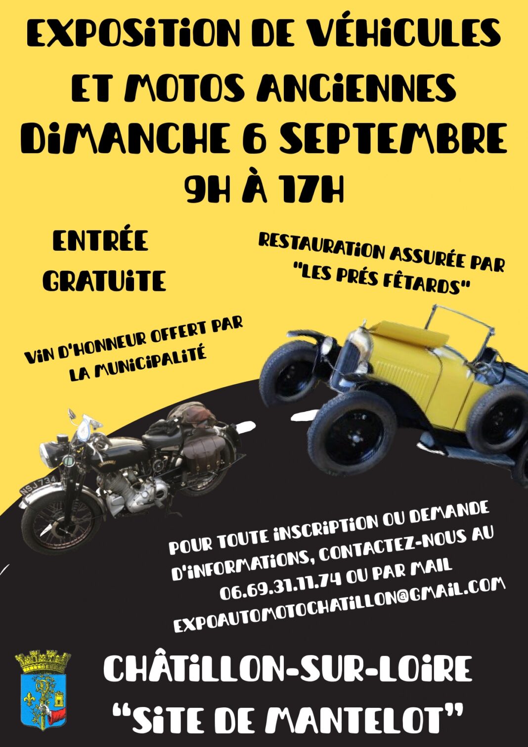 Exposition de véhicules et motos anciennes  Châtillon-sur-Loire