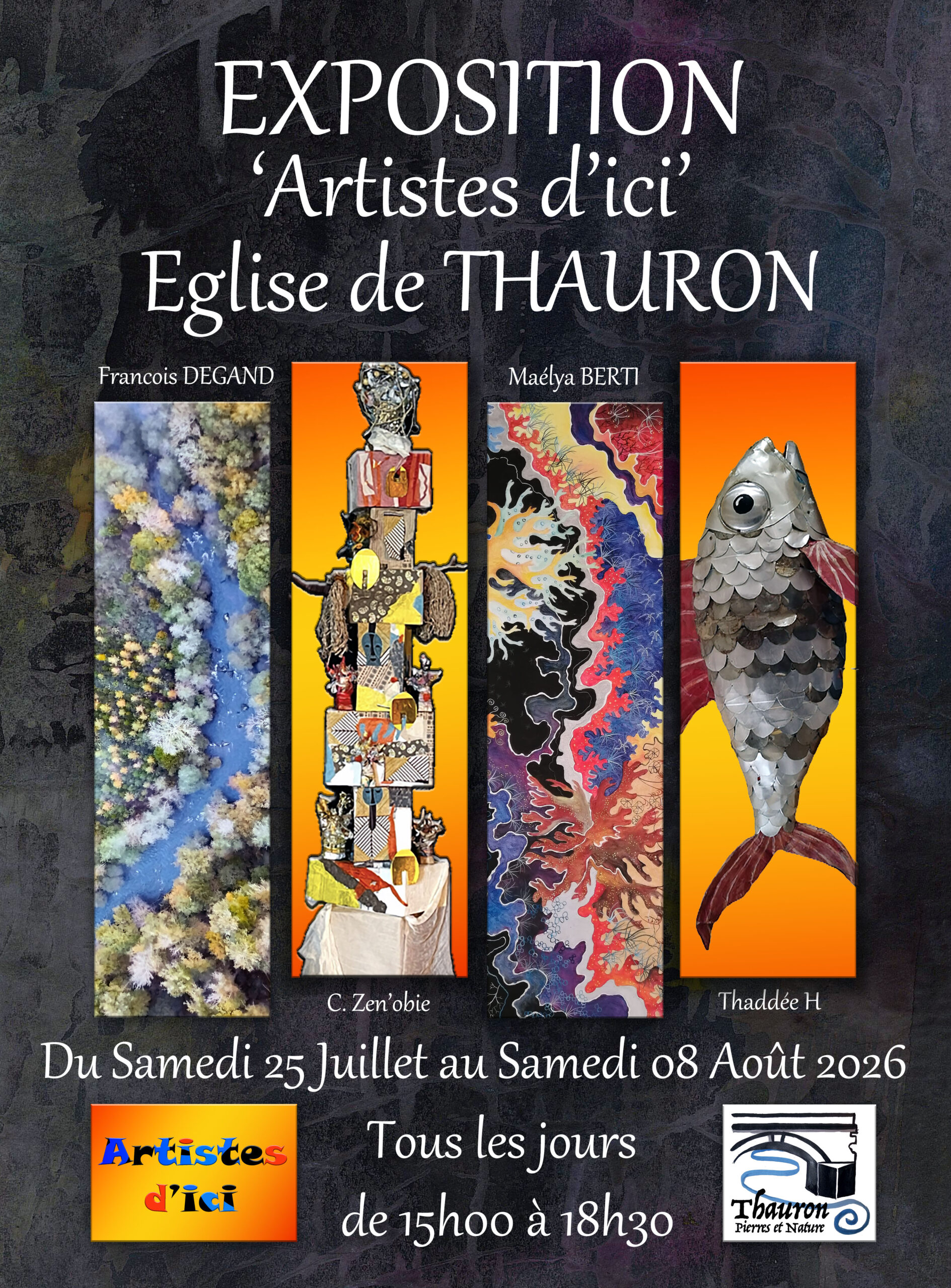 Exposition des "artistes d'ici" Eglise de Thauron Thauron 2026-07-25