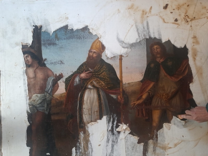 Exposition du tableau du 17ème : Saint-Sébastien, Saint-Martin et Saint Roch, Église Notre-Dame de l&rsquo;Assomption, Forges-les-Bains