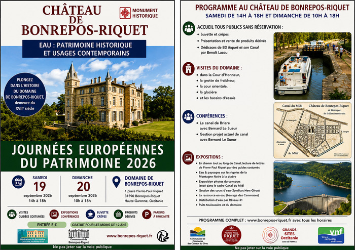[Exposition] Eau : Patrimoine et Usages Contemporains, Domaine de Bonrepos-Riquet, Bonrepos-Riquet