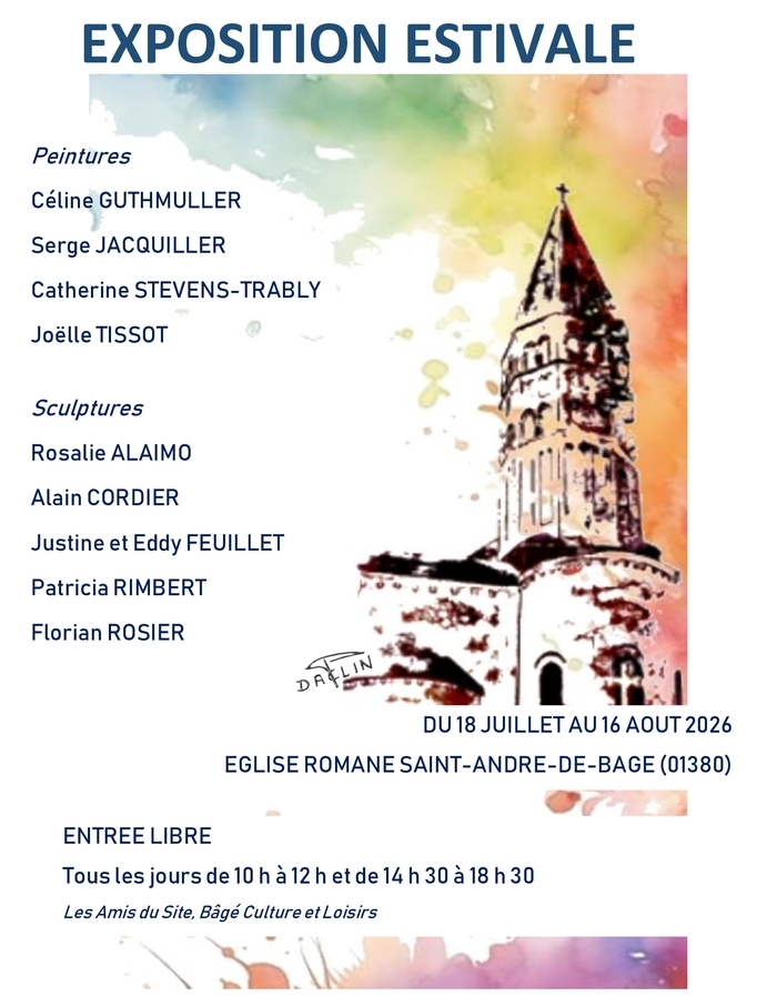 Exposition estivale, Eglise romane, Saint-André-de-Bâgé