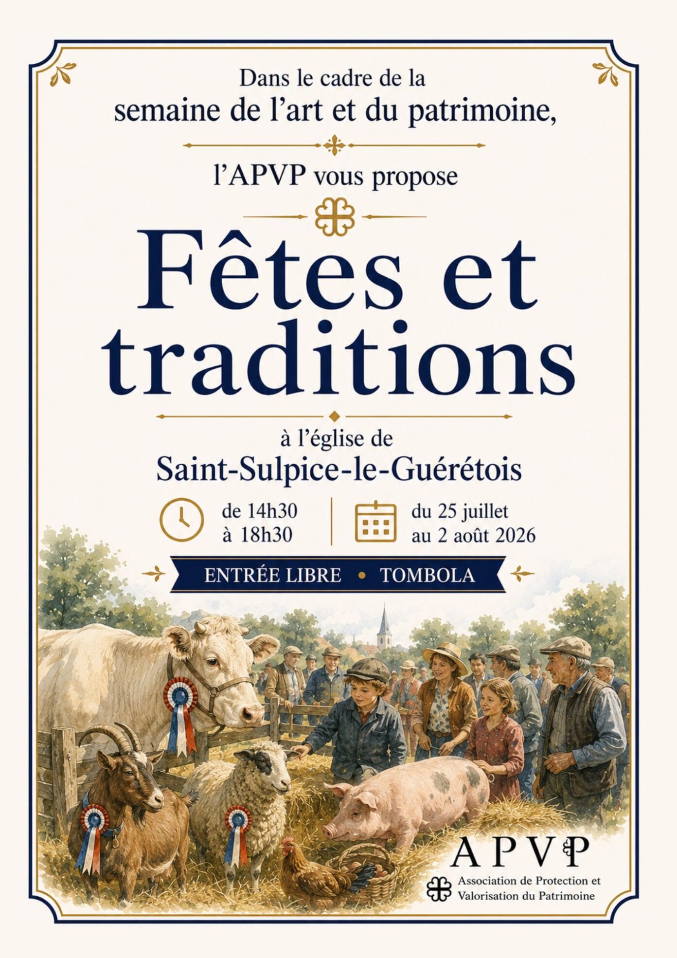 Exposition Fêtes et traditions place de l’église Guéret
