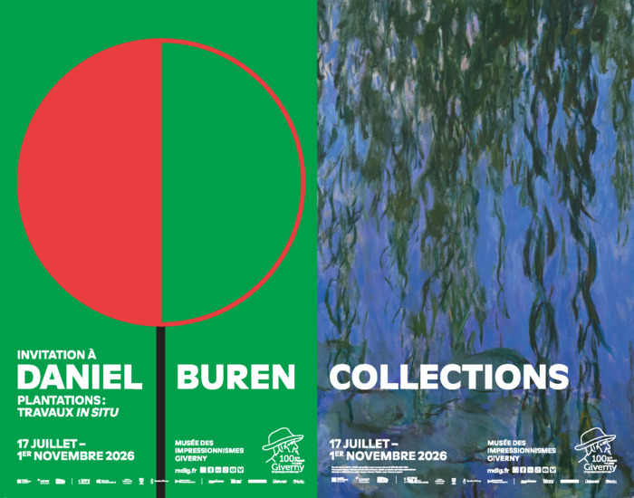 Exposition « Invitation à Daniel Buren. « Plantations », travaux in situ, 2026″, Musée des impressionnismes, Giverny