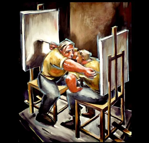 Exposition Je fais de la peinture peinte Jean-Claude Fournié La Cabane Tayrac