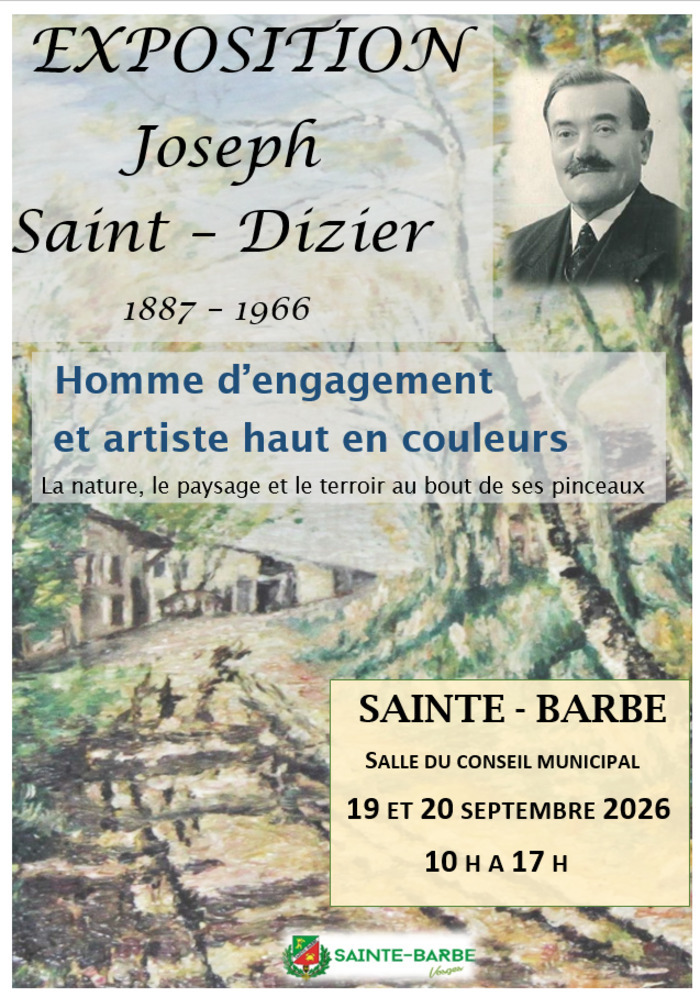 Exposition Joseph Saint-Dizier, Sainte-Barbe, Sainte-Barbe
