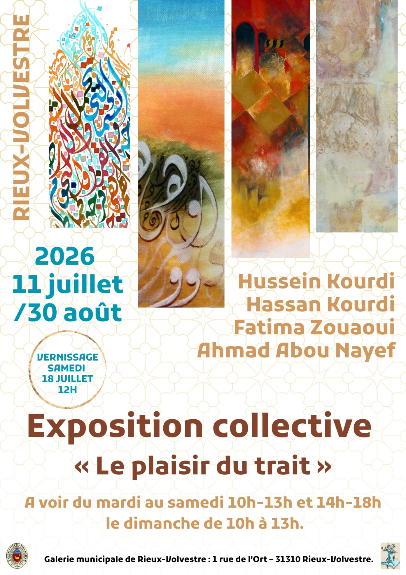 EXPOSITION LE PLAISIR DU TRAIT VERNISSAGE GALERIE MUNICIPALE DE RIEUX-VOLVESTRE Rieux-Volvestre