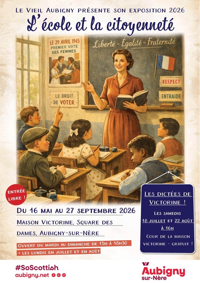 Exposition L’école et la citoyenneté, Maison Victorine, Aubigny-sur-Nère