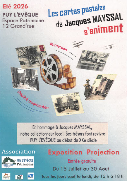 Exposition Les cartes postales animées de Jacques Mayssal Puy-l’Évêque
