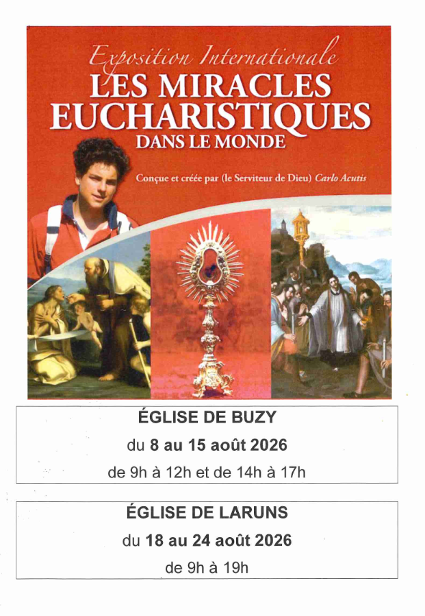 Exposition Les miracles eucharistiques dans le monde Rue de l&rsquo;Église Buzy