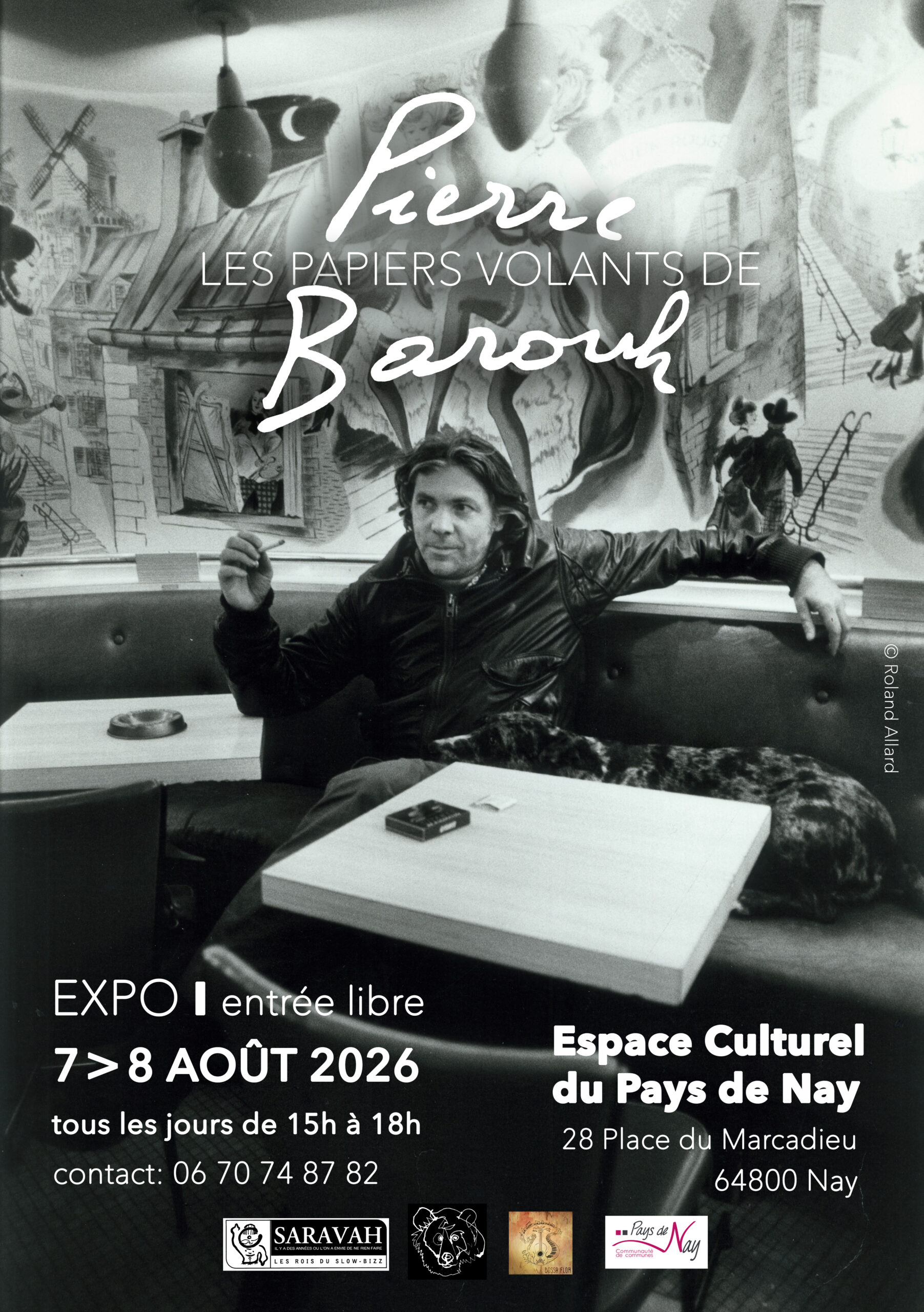 Exposition Les papiers volants de Pierre Barouh Espace Culturel du Pays de Nay Nay