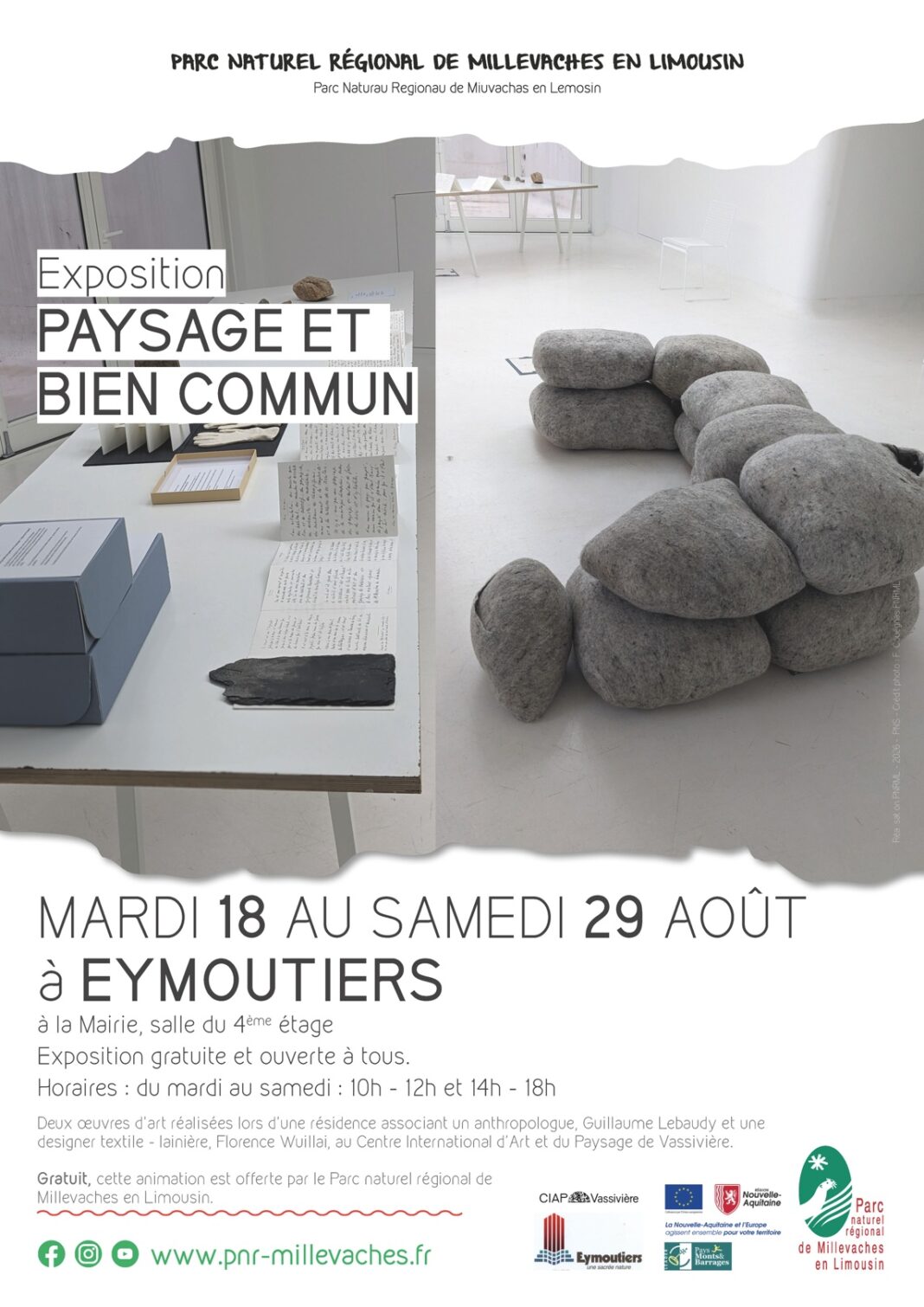 Exposition Paysage et bien commun Mairie d’Eymoutiers Eymoutiers