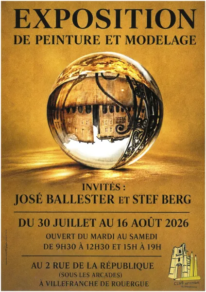 Exposition peinture et modelage 2 rue de la république Villefranche-de-Rouergue 2026-07-30