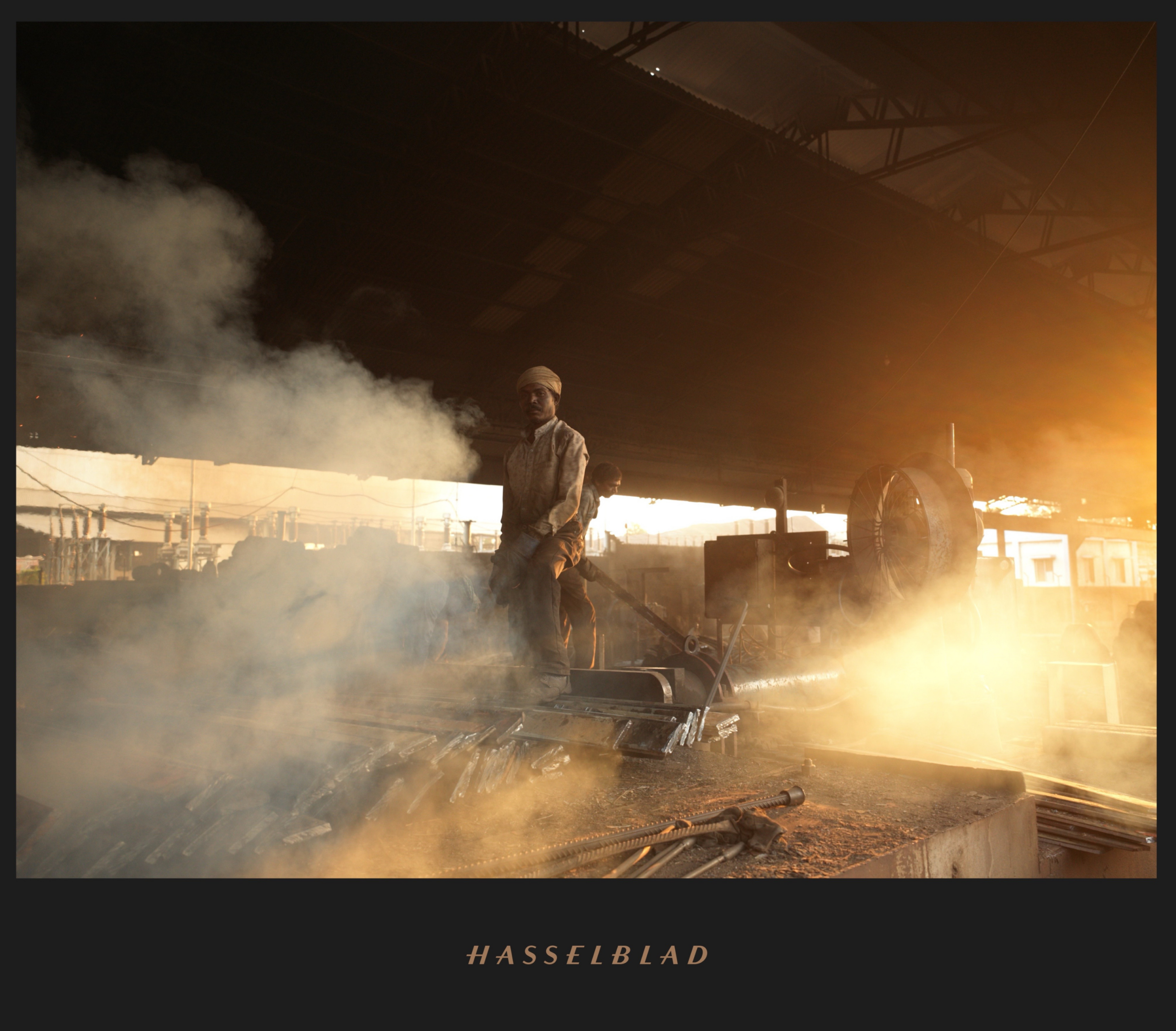 Exposition photo Steel Workers Esplanade Georges Pompidou Parthenay 2026-09-19