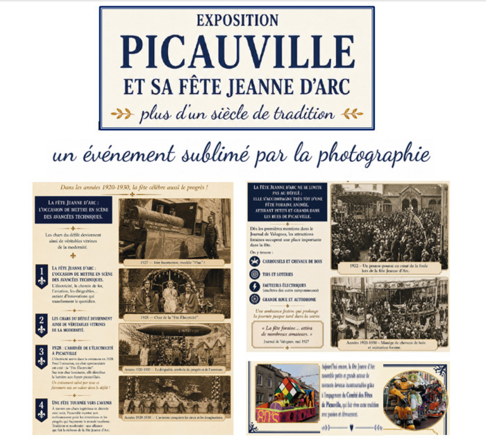 Exposition : Picauville et sa fête Jeanne d’Arc, un événement sublimé par la photographie, Médiathèque municipale, Picauville