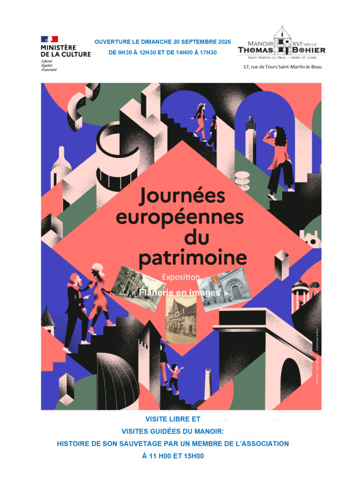 Exposition « Saint-Martin-le-Beau : Flânerie en images », Manoir de Thomas Bohier, Saint-Martin-le-Beau