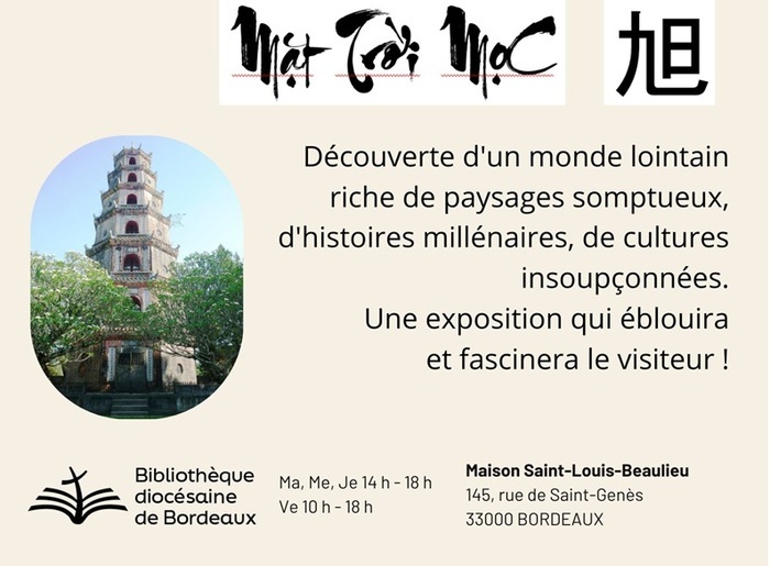 Exposition : Soleil Levant, Bibliothèque diocésaine, Bordeaux
