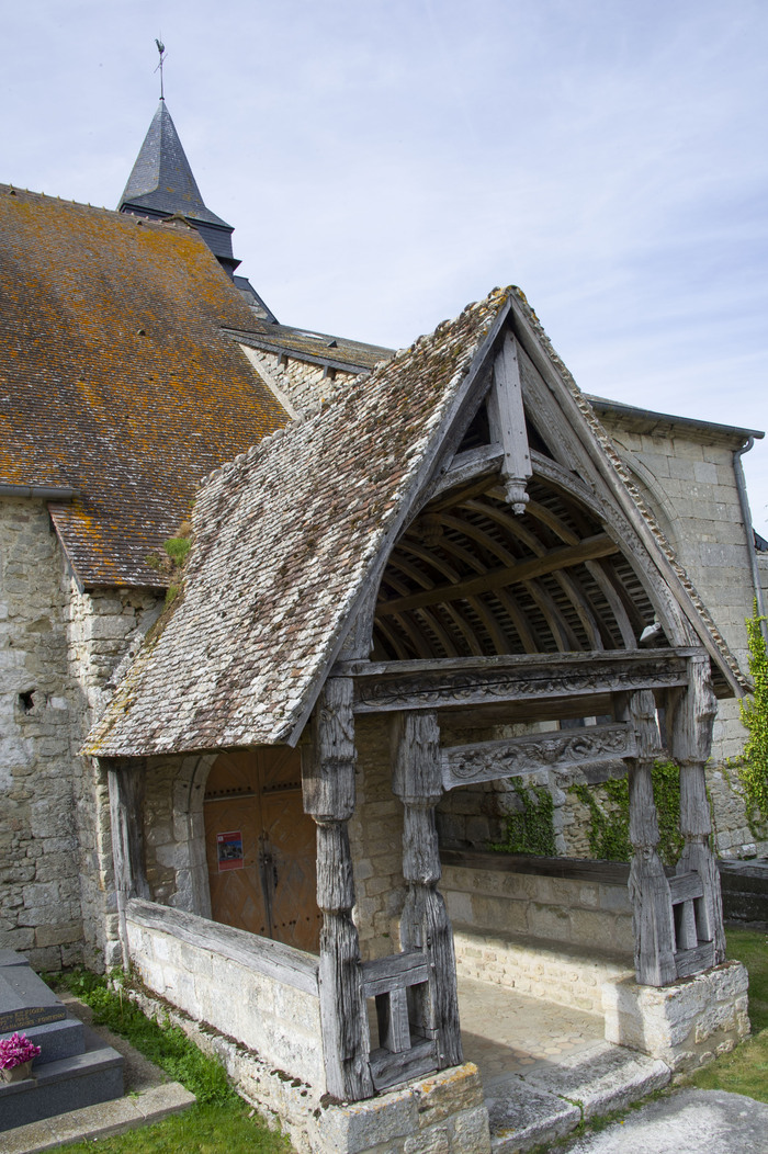 Exposition sur la rénovation du porche, Eglise Sainte-Trinité Saint-Sauveur, Vexin-sur-Epte