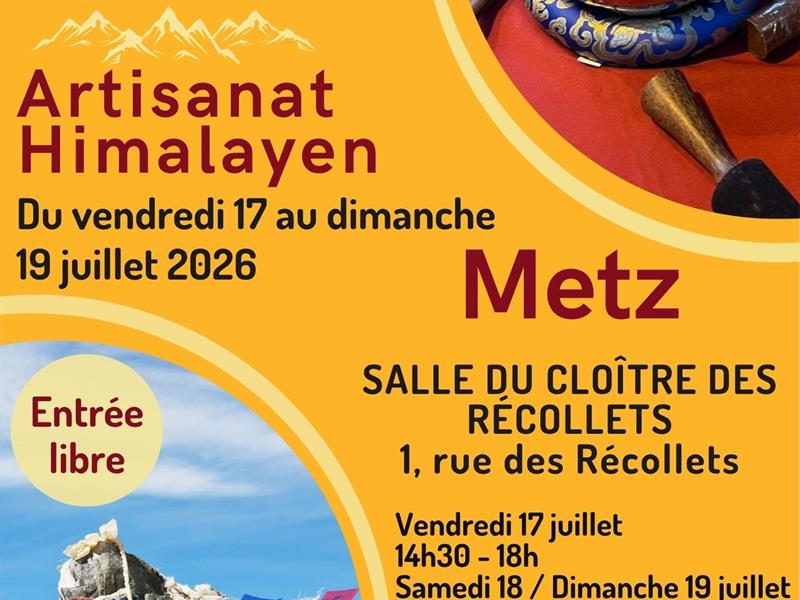 Exposition-vente solidaire d’artisanat himalayen Salle du cloître des Récollets Metz