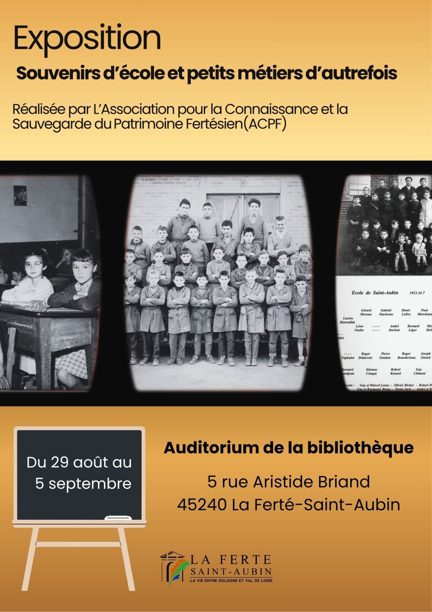 Exposition • Souvenirs d’école et petits métiers d’autrefois La Ferté-Saint-Aubin
