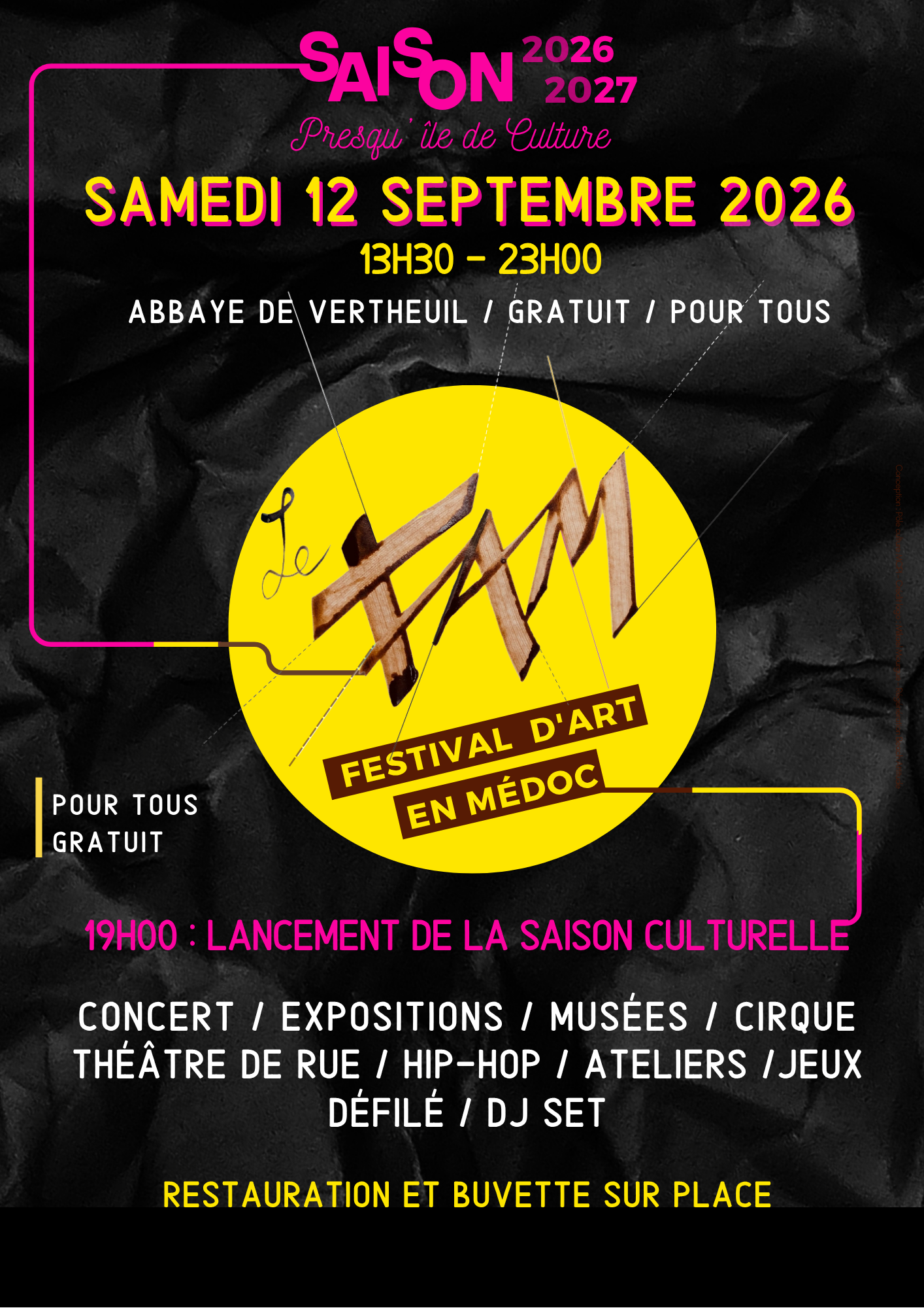 FAM (Festival d'Art en Médoc) Presqu'île de Culture Abbaye de Vertheuil Vertheuil 2026-09-12