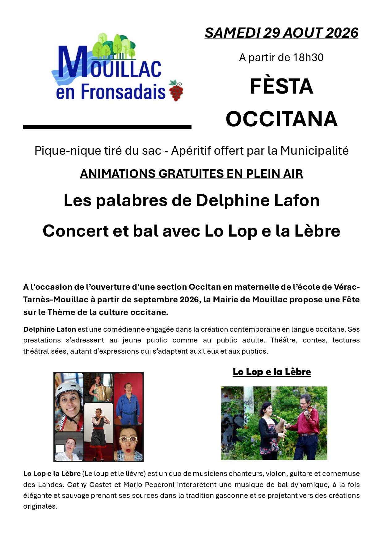 Fèsta occitana Le Bourg Mouillac 2026-08-29