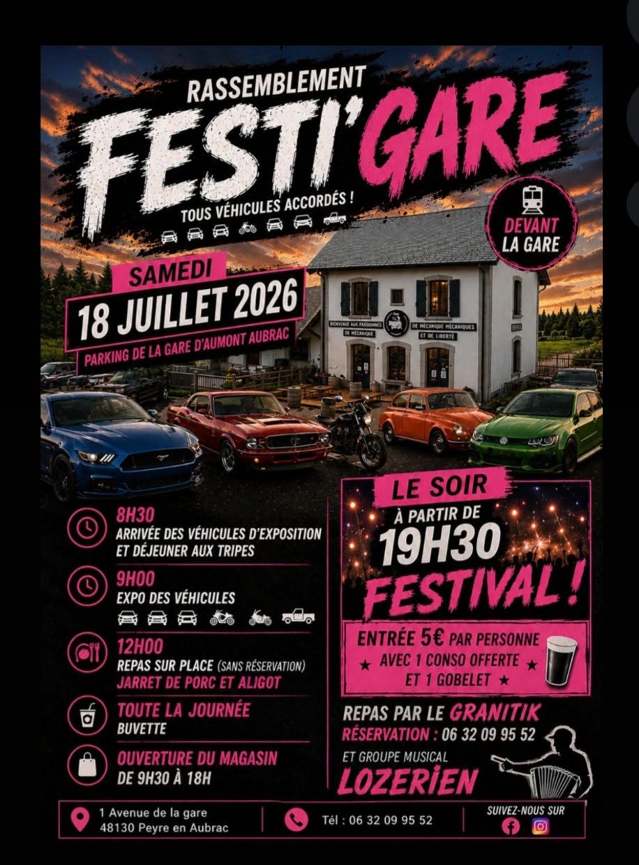 FESTI’GARE Avenue de la Gare Peyre en Aubrac