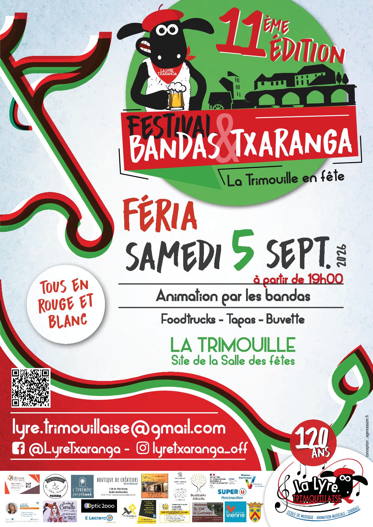 Festival Bandas & Txaranga 11ème édition Route de Journet La Trimouille 2026-09-05