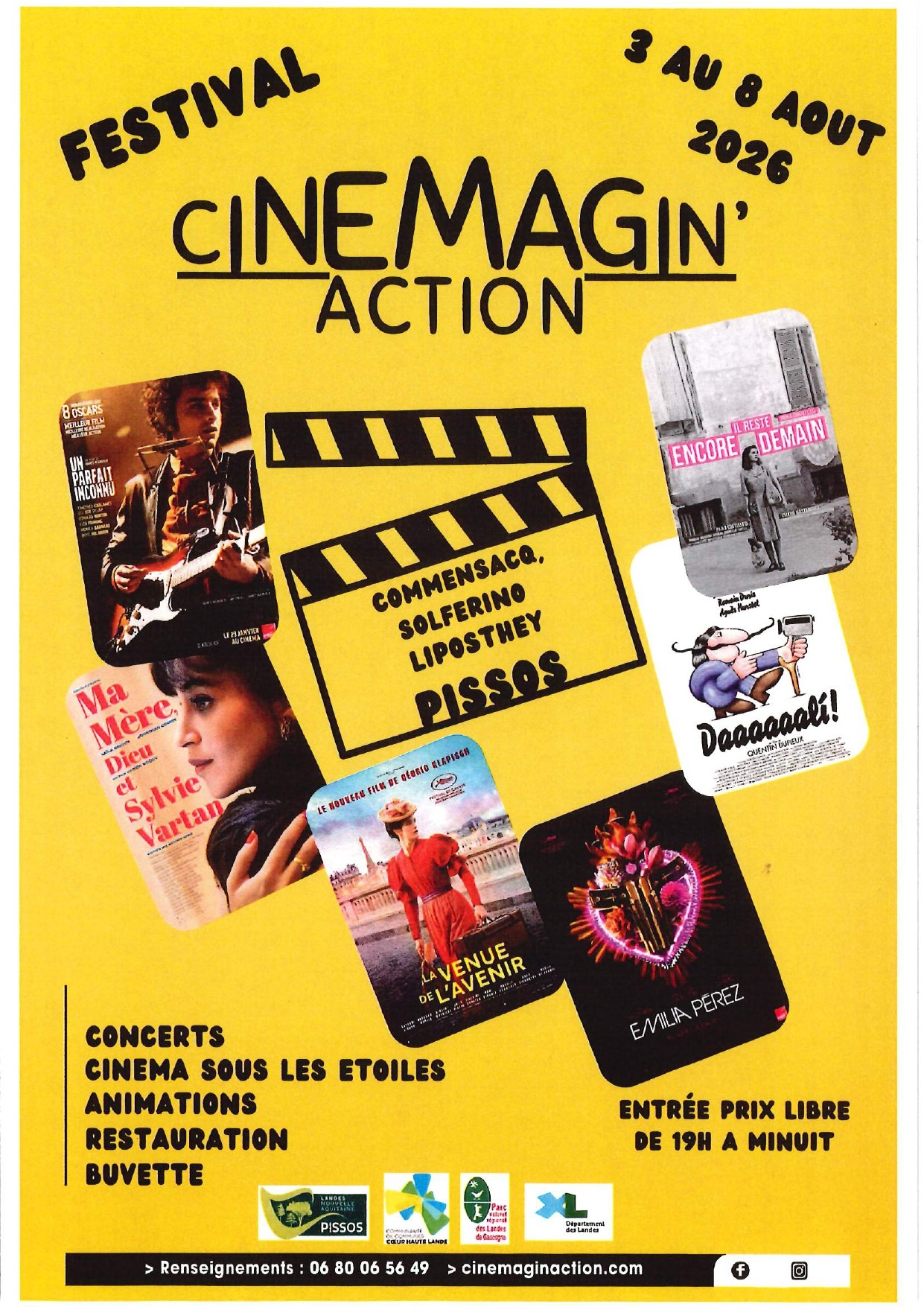 Festival Cinémagin'action à l'Airial Airial de Pissos Pissos 2026-08-08