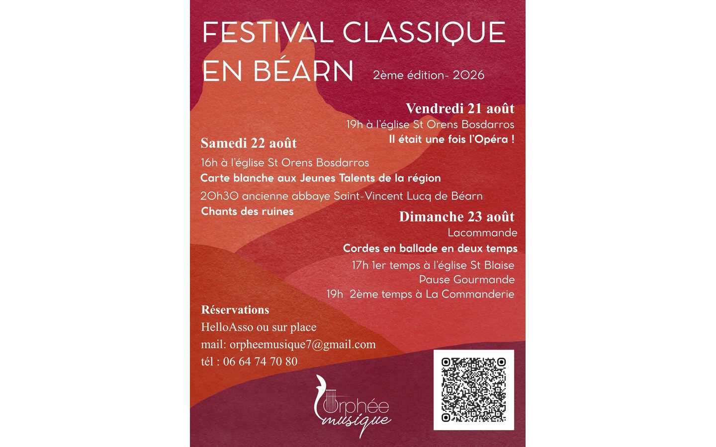 Festival classique en Béarn Carte blanche aux jeunes talents de la région Eglise Saint Orens Bosdarros 2026-08-22