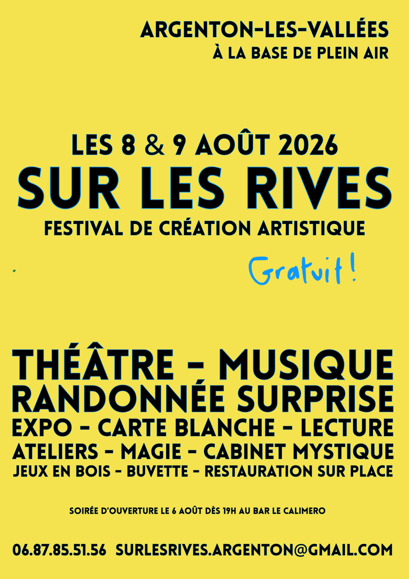 Festival de création artistique Sur les rives  Argentonnay