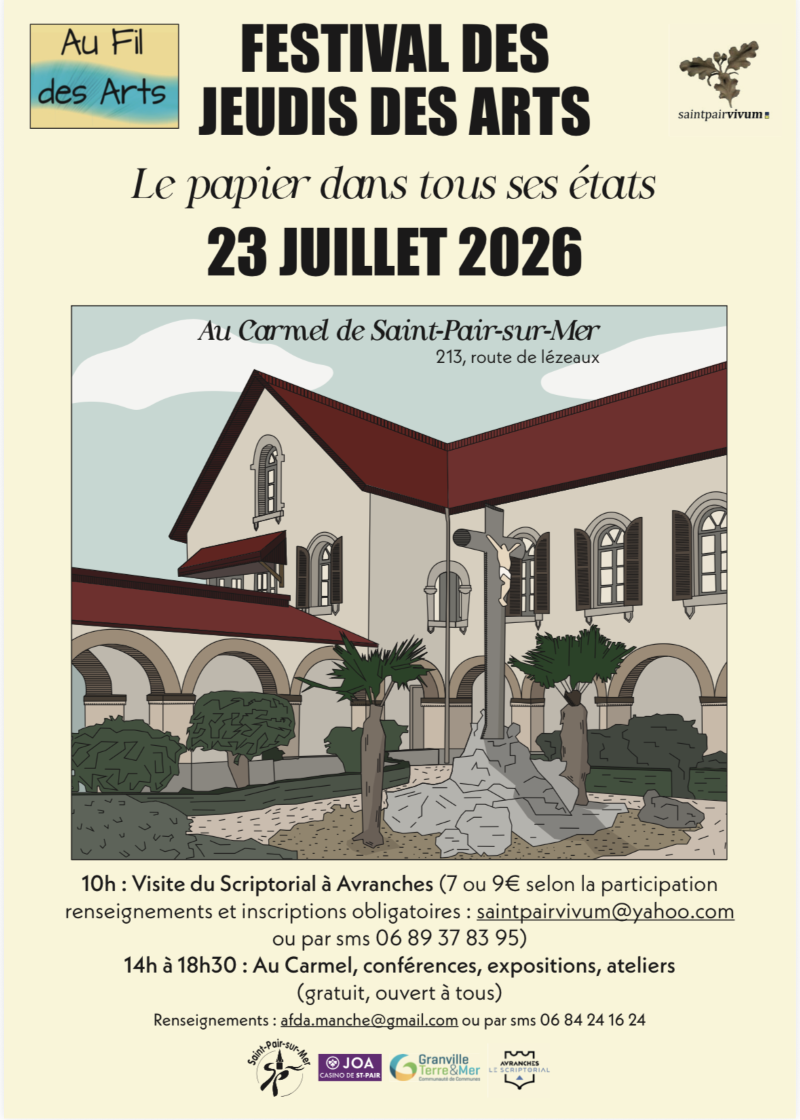 Festival des Jeudis des Arts Le papier dans tous ses états Carmel de Saint-Pair Saint-Pair-sur-Mer