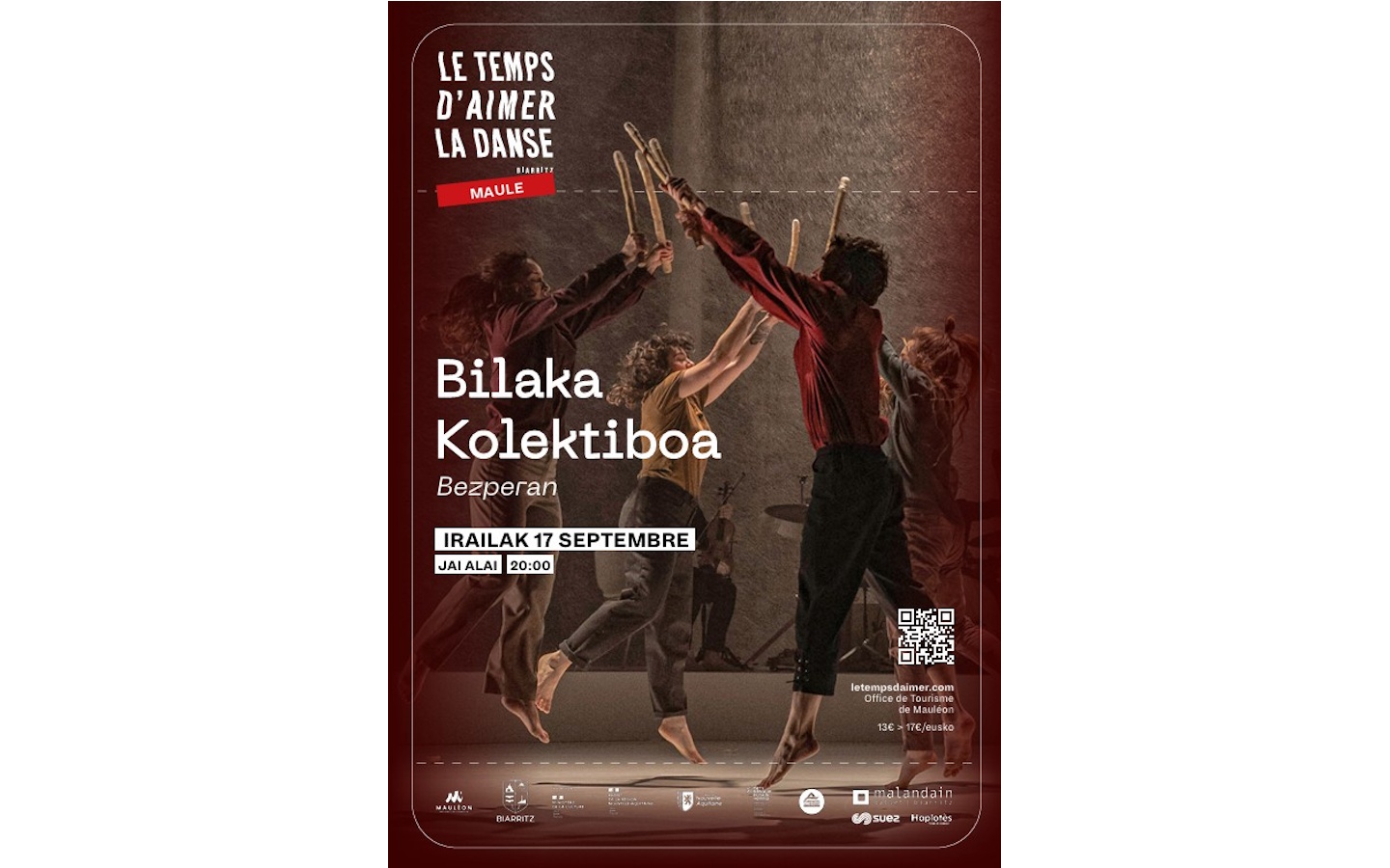 Festival le Temps d'Aimer la danse Bezperan Jaï-alaï Mauléon-Licharre 2026-09-17