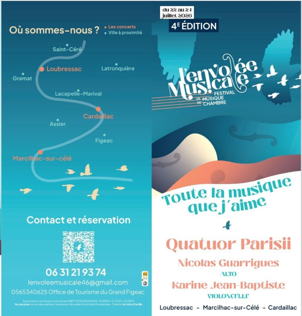 Festival l’Envolée Musicale , Quatuor Parisii à Cardaillac Cardaillac