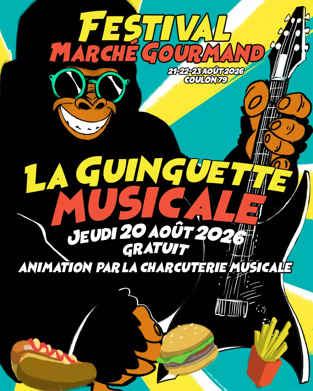 Festival Marché Gourmand La Guinguette Musicale à Coulon  Coulon