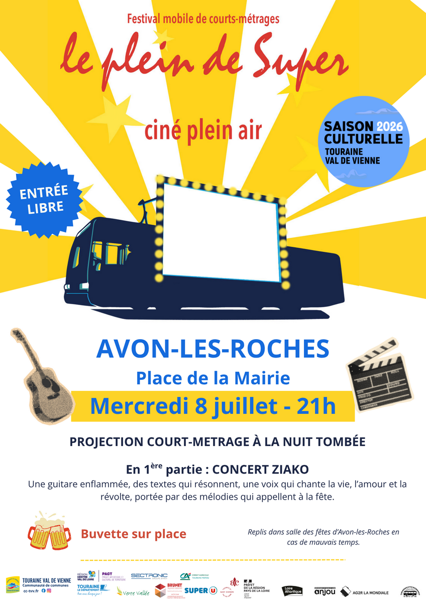 Festival mobile de courts-métrages Le Plein de Super  Avon-les-Roches