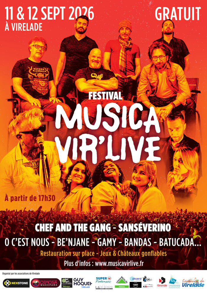 Festival Musica Vir&rsquo;Live Complexe sportif Paul Faubet, rue Moderis, 33720 Virelade, Gironde Virelade