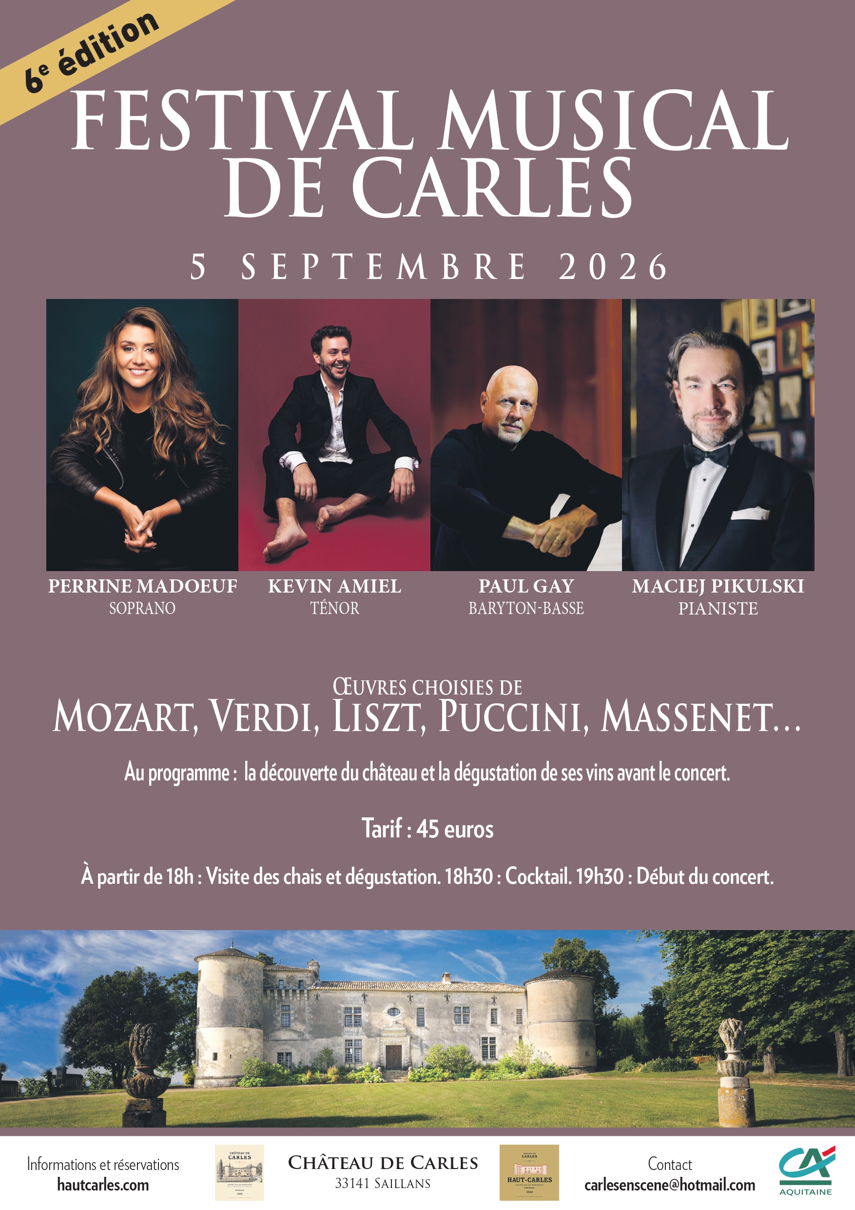 Festival musical de Carles Château de Carles Saillans 2026-09-05