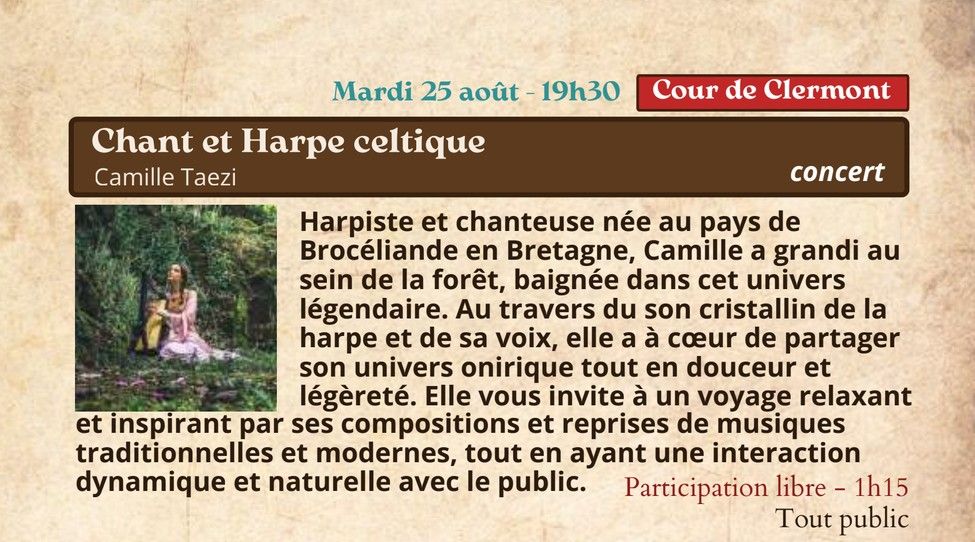 Festival Re-naissance à Figeac chant et harpe celtique Figeac