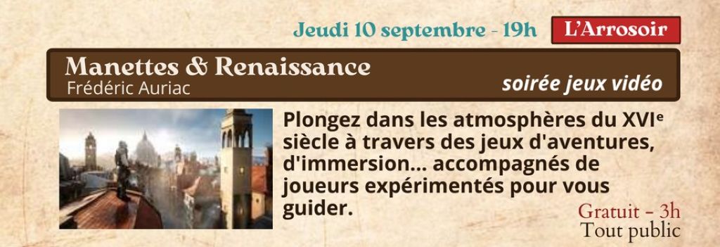 Festival Re-naissance à Figeac jeu, Manettes & Renaissance  Figeac