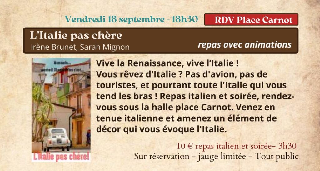 Festival Re-naissance à Figeac l’Italie pas chère  Figeac