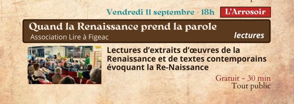 Festival Re-naissance à Figeac Quand la Renaissance prend la parole  Figeac