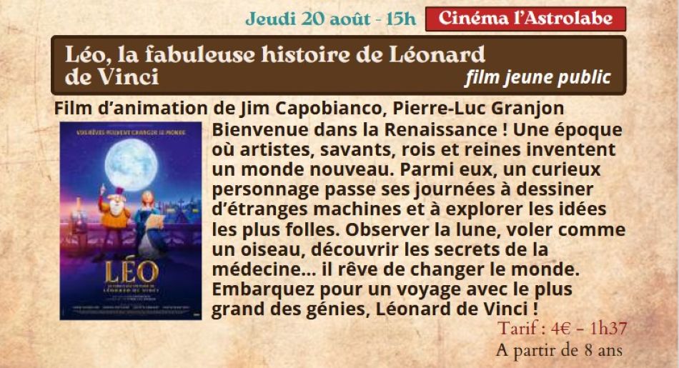 Festival Re-Naissance à l’Arrosir Figeac la fabuleuse histoire de Léonard de Vinci Figeac